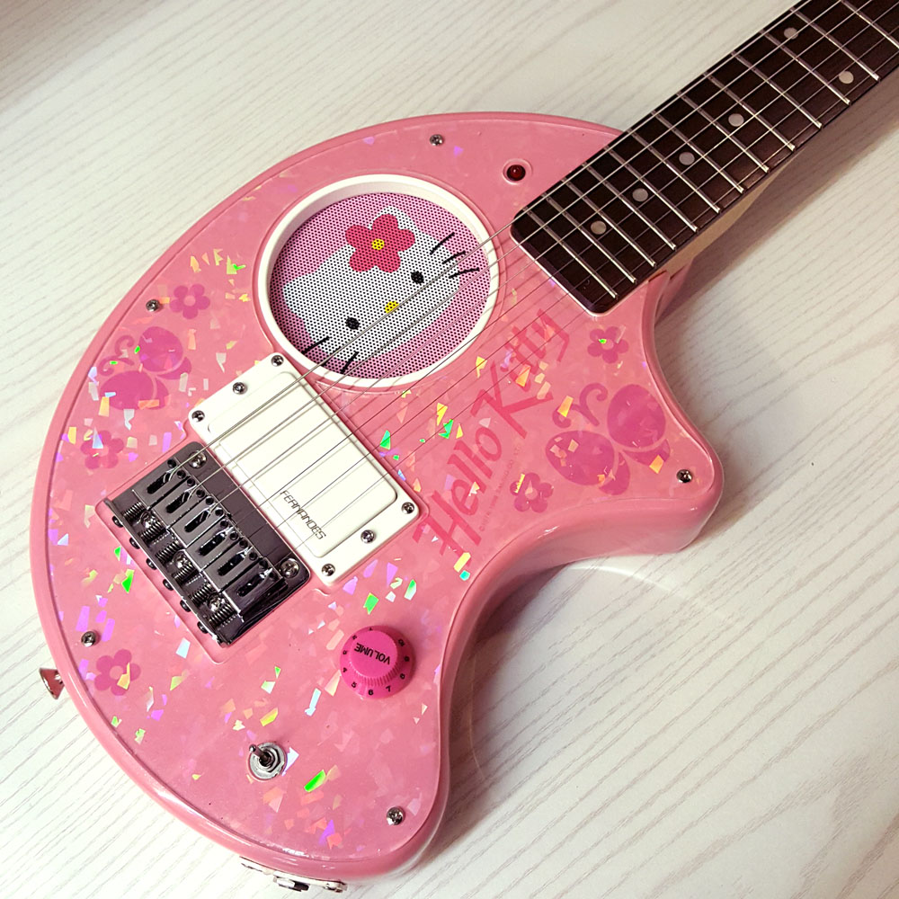【中古】FERNANDES ZO-3 HK Hello Kitty フェルナンデス ぞうさん ハローキティ キティちゃん サンリオ ミニギター エレキギター
