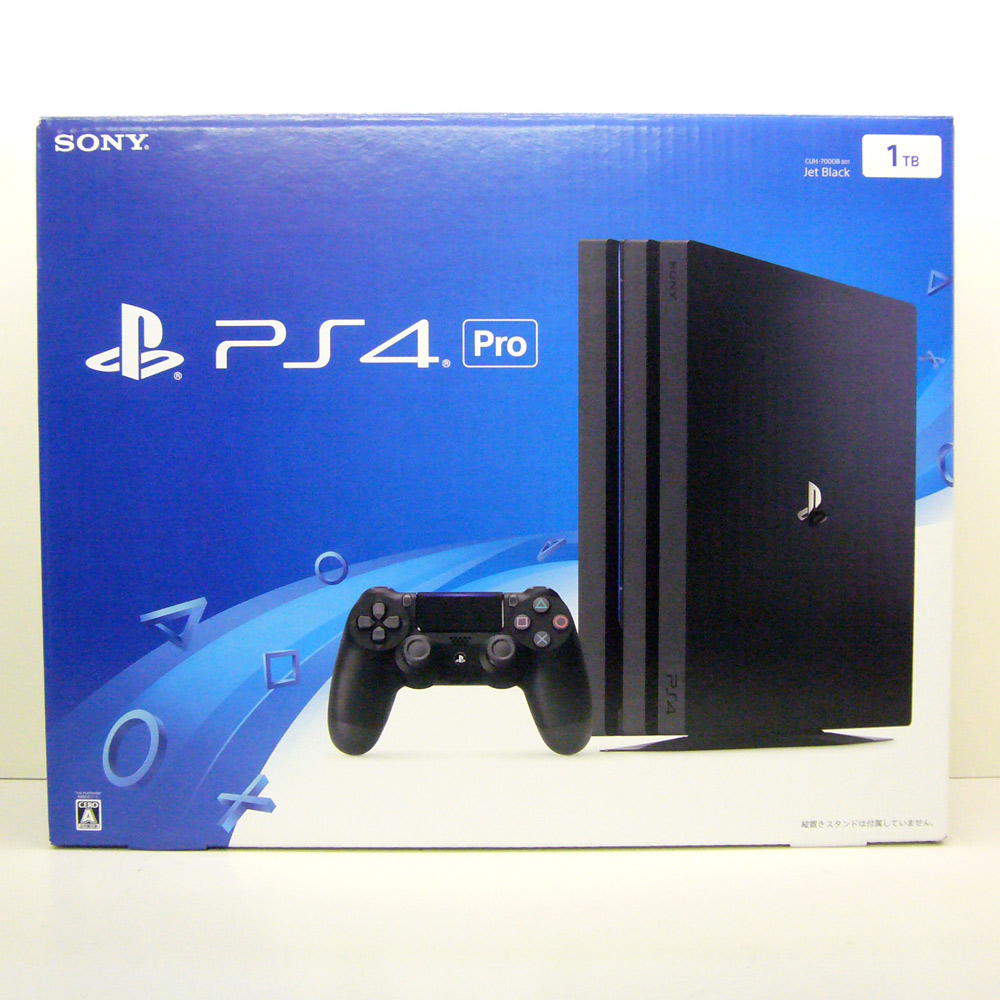 PlayStation 4 Pro ジェット・ブラック 1TB (CUH-7000BB01) 動作確認済 [大型140サイズ]【橿原店】