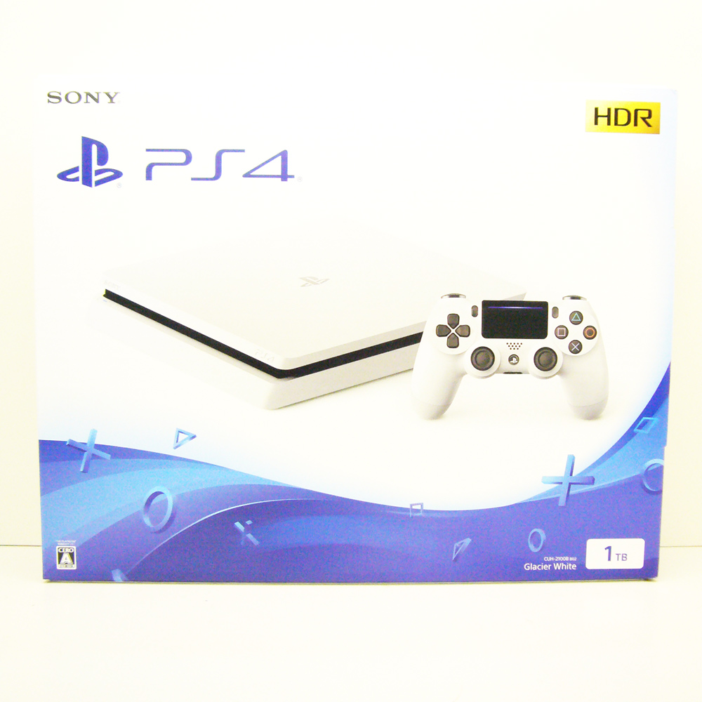 PlayStation 4 グレイシャー・ホワイト 1TB (CUH-2100BB02) 未使用品 [大型140サイズ]【橿原店】