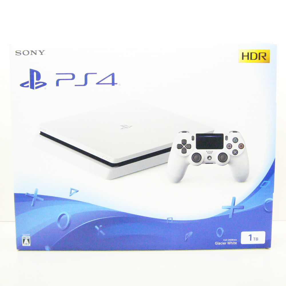 PlayStation 4 グレイシャー・ホワイト 1TB (CUH-2100BB02) 未使用品 外箱イタミ有 [140サイズ]【橿原店】