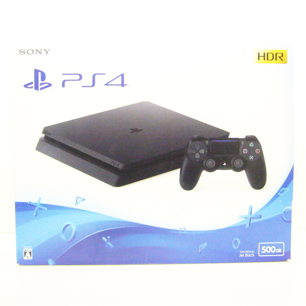 PlayStation 4 ジェット・ブラック 500GB (CUH-2100AB01) 未使用品 購入店印無 [140サイズ]【橿原店】