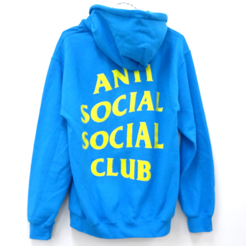 ANTI SOCIAL SOCIAL SOCIAL CLUB Pull Over Hooodie プルオーバーパーカー/サイズ：S/ブルー系/スウェット/ストリート【山城店】