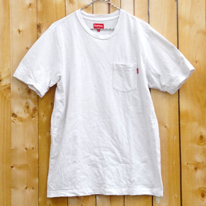 【人気Lサイズ】シュプリーム ワンポイント刺繍ロゴ半袖ポケットTシャツ