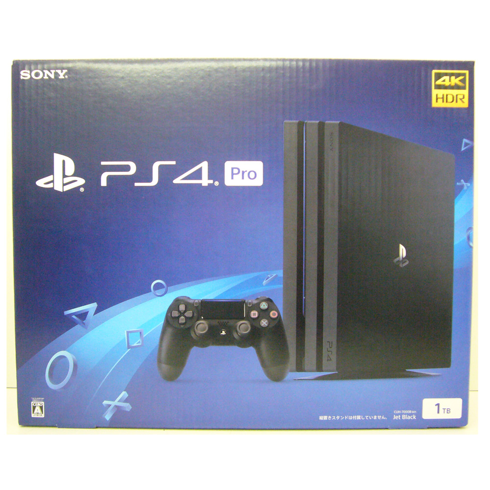 PlayStation 4 Pro ジェット・ブラック 1TB (CUH-7000BB01) 購入印 29.9.07 [大型140サイズ]【橿原店】