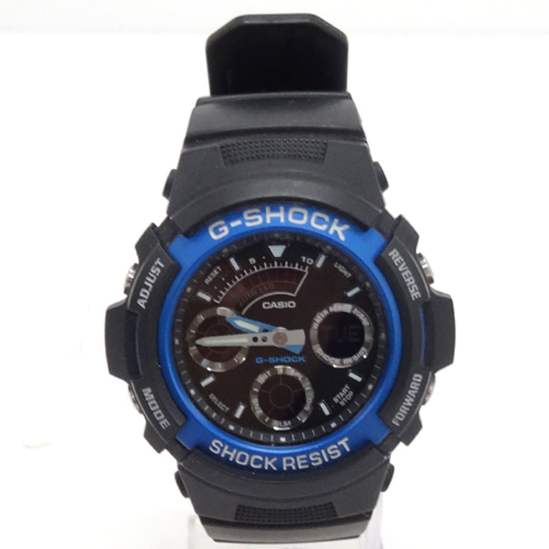 G-SHOCK ジーショック 時計/カラー：ブラック×ブルー/AW-591/アナログ/デジタル/クオーツ《腕時計/ウォッチ》【山城店】