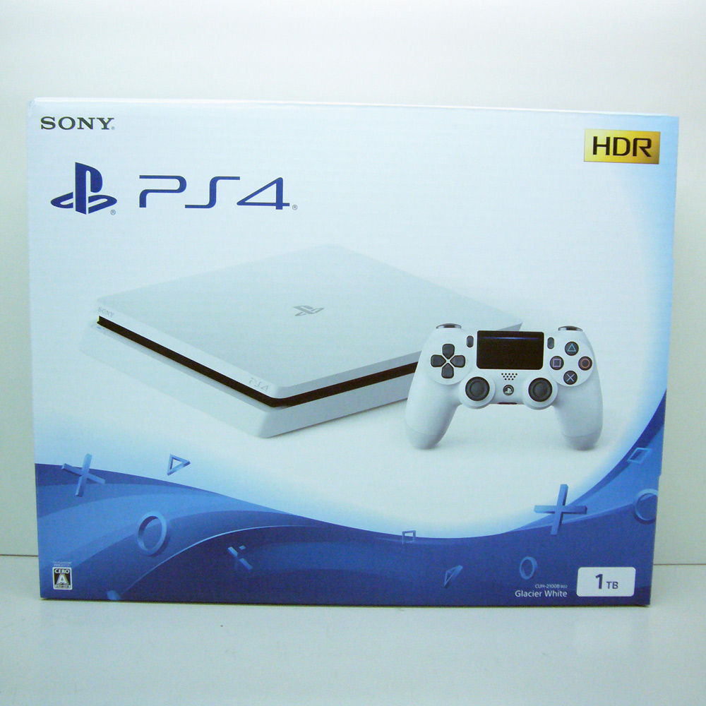 SONY PlayStation 4 グレイシャー・ホワイト 1TB CUH-2100BB02 PS4 購入印無[140サイズ]