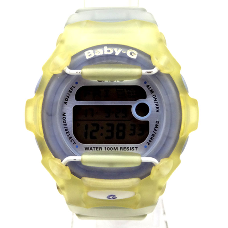 CASIO カシオ Baby-G (ベビーG) スケルトン デジタル 時計/パープル×イエロー/BG-154/電池《腕時計/ウォッチ》【山城店】