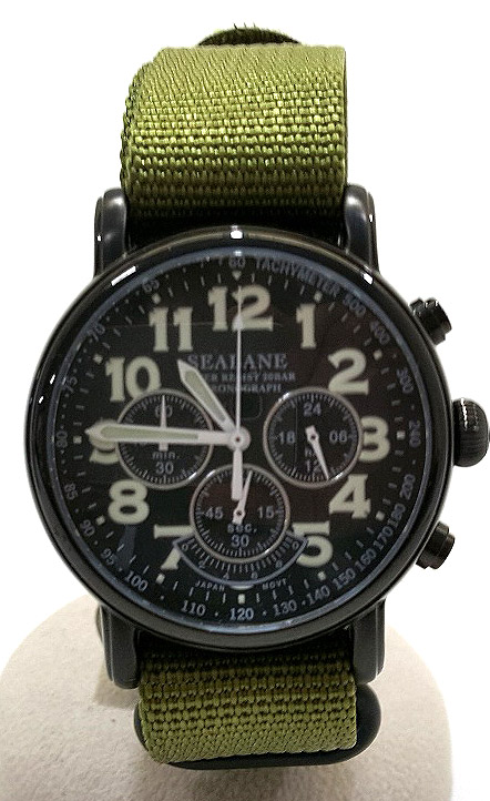  SEALANE　シーレーン　クロノグラフ　ナイロンストラップ　ウォッチ メンズ　腕時計　