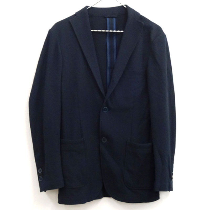 RING JACKET リングヂャケット 段返り3つボタン ジャケット サイズ：44/ネイビー/シルク混/テーラードジャケット/ドメス【山城店】