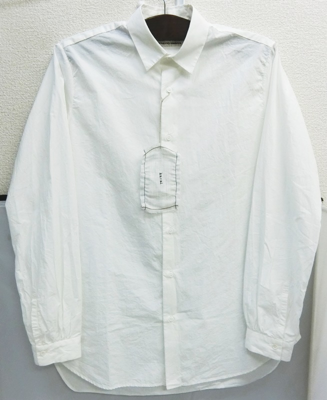 kaval/カヴァル Basic plain shirt/ベーシックプレーンシャツ　コットンタイプライター生地 オフホワイト　表記サイズM【出雲店】