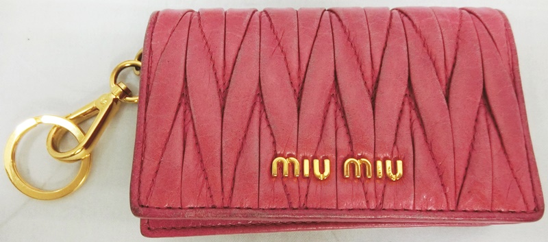 MIUMIU/ミュウミュウ 5MC407 マテラッセ カードケース/名刺入れ　ピンク【出雲店】