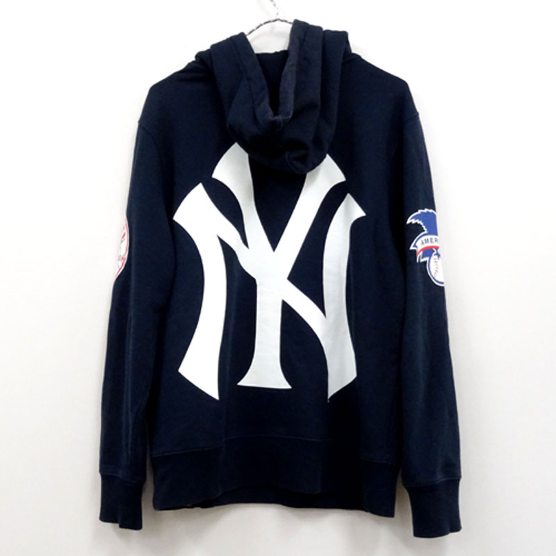 Supreme ×New York Yankees/シュプリーム×ニューヨーク ヤンキース コラボ/15SS Hooded Sweat Shirt/サイズ：S/ストリート【山城店】