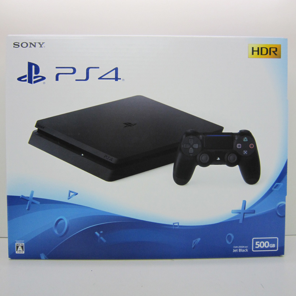 PlayStation 4 ジェット・ブラック 500GB (CUH-2100AB01) 未使用品 購入店印無し【橿原店】
