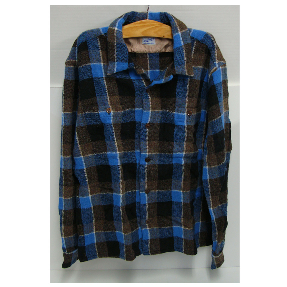 TENDERLOIN (テンダーロイン) ウールチェックボタンシャツ 長袖シャツ Sサイズ