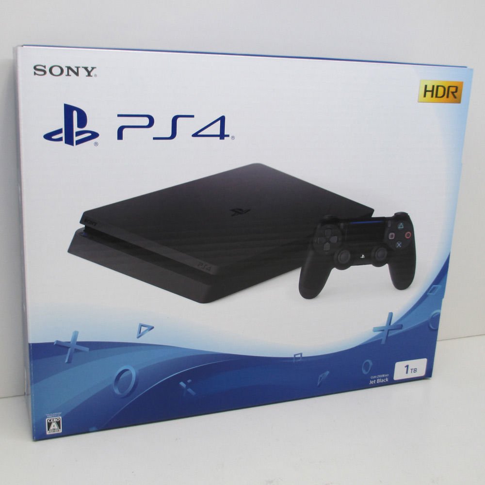 SONY PlayStation 4 ジェット・ブラック 1TB CUH-2100BB01 未使用品 購入店印有【橿原店】