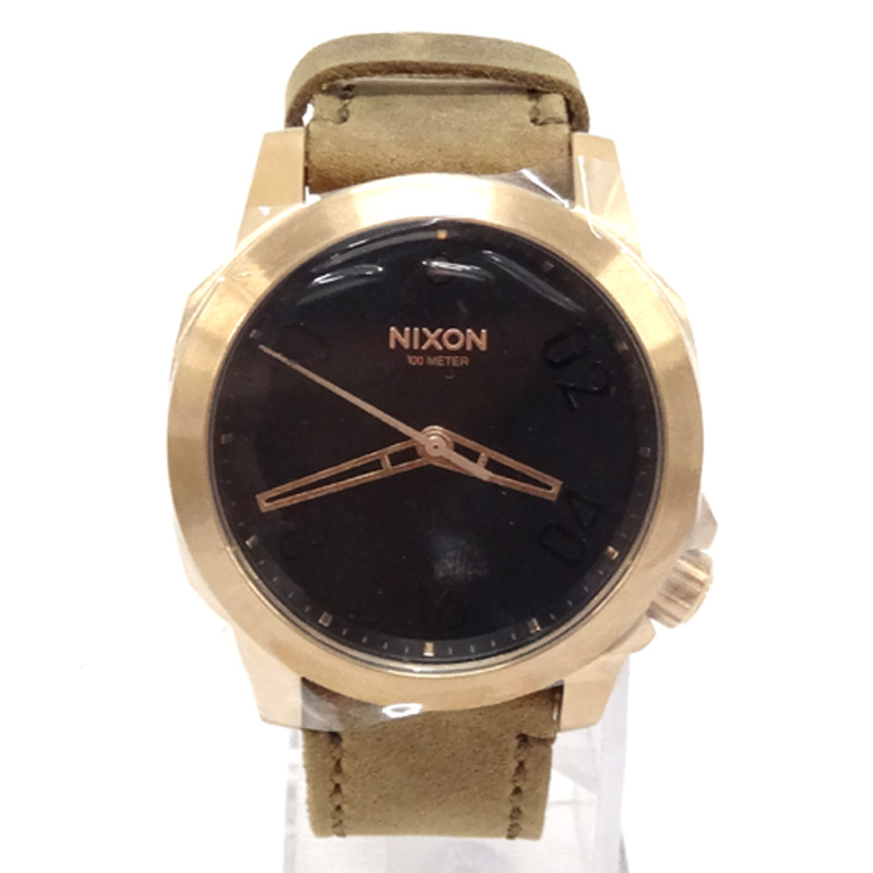 NIXON ニクソン 時計/品番：A471 1890/ブラック・ブラウン/RANGER 40 LEATHER/レンジャー/ブラック文字盤 《腕時計/ウォッチ》【山城店】