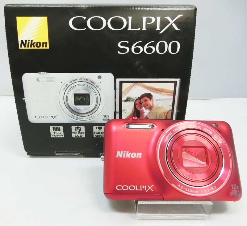 Nikon/ニコン COOLPIX/クールピクス S6600RD ラズベリーレッド デジタルカメラ/デジカメ【出雲店】