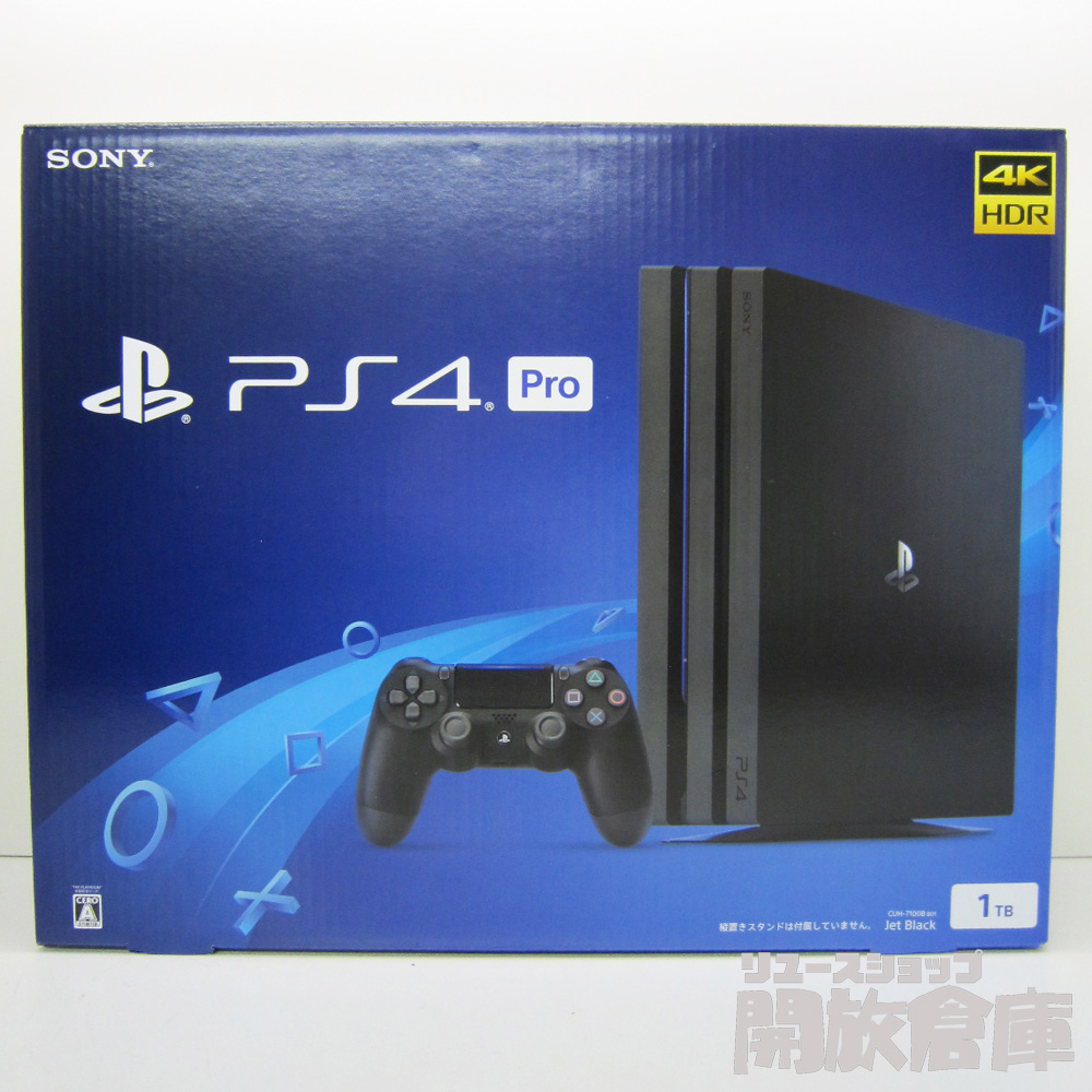 SONY  PlayStation 4 Pro ジェット・ブラック 1TB CUH-7100BB01 購入店印有