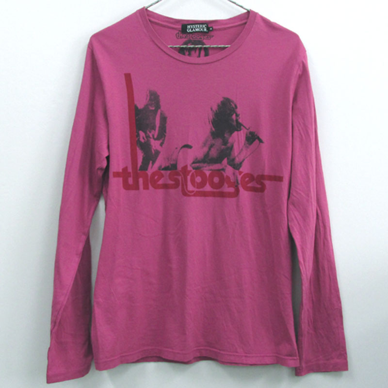 HYSTERIC GLAMOUR ヒステリックグラマー THE Stooges L/S Tee サイズ：M/カラー：ピンク 系/フォトプリント/ドメス【山城店】