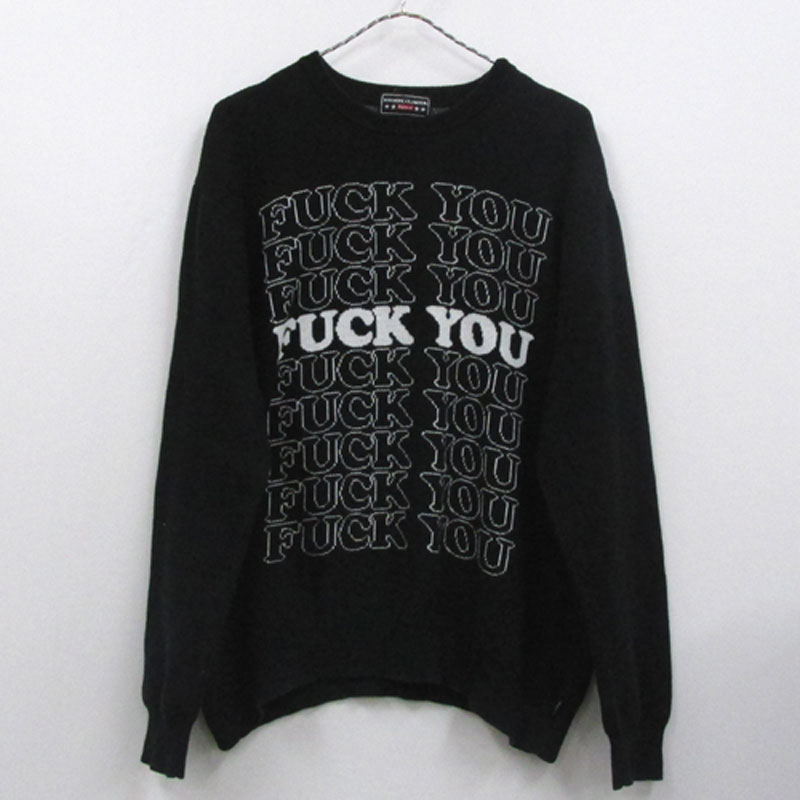 Supreme HYSTERIC GLAMOUR Fuck Sweater シュプリーム ヒステリックグラマー ファック セーター  サイズ：M/黒/ストリート【山城店】