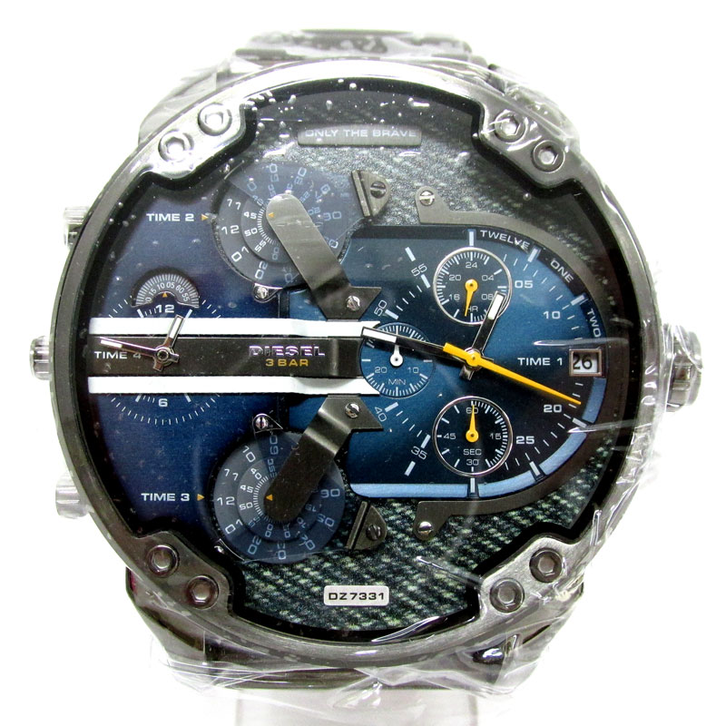 DIESEL ディーゼル ダディー クロノグラフ 腕時計/品番：DZ7331 /カラー：ブラック×ネイビー/クオーツ《腕時計/ウォッチ》【山城店】