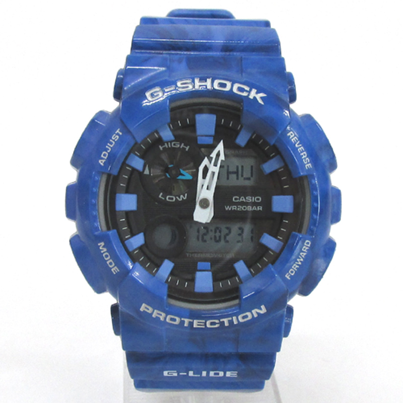 CASIO カシオ G-SHOCK ジーショック 腕時計/品番：GAX-100MA-2AJF/カラー：ブルー/クオーツ/マーブル《腕時計/ウォッチ》【山城店】