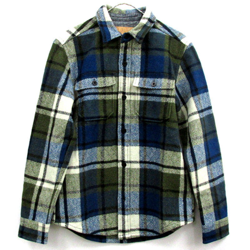 OUTERKNOWN アウターノウン ネルシャツ サイズ：S/カラー：ブルー×グリーン 系/品番：1310052/インポート【山城店】
