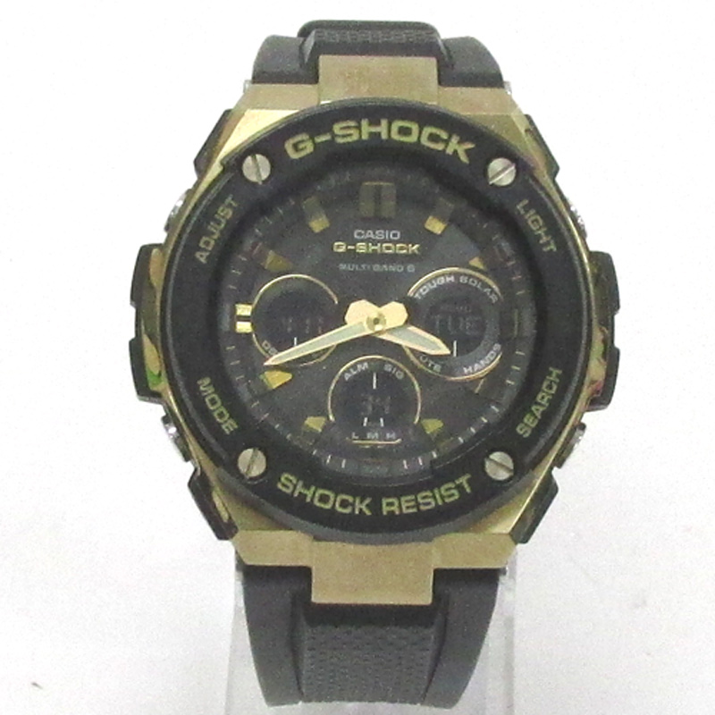 CASIO カシオ G-SHOCK ジーショック 腕時計/品番：/GST-W300G/カラー：ブラック×ゴールド/電波ソーラー《腕時計/ウォッチ》【山城店】