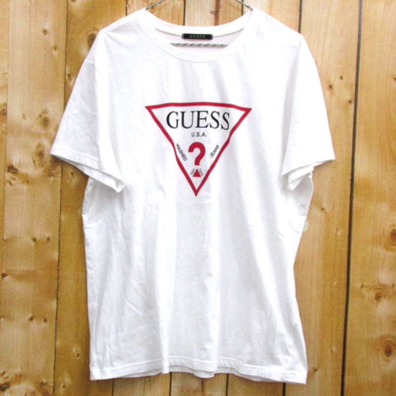 GUESS ゲス ロゴプリント Tシャツ サイズ：XL/カラー：ホワイト/ストリート【山城店】