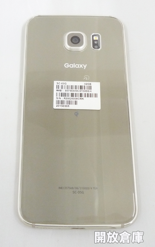 ★良品 docomo SAMSUNG Galaxy S6 SC-05G 32GB ゴールドプラチナム【山城店】