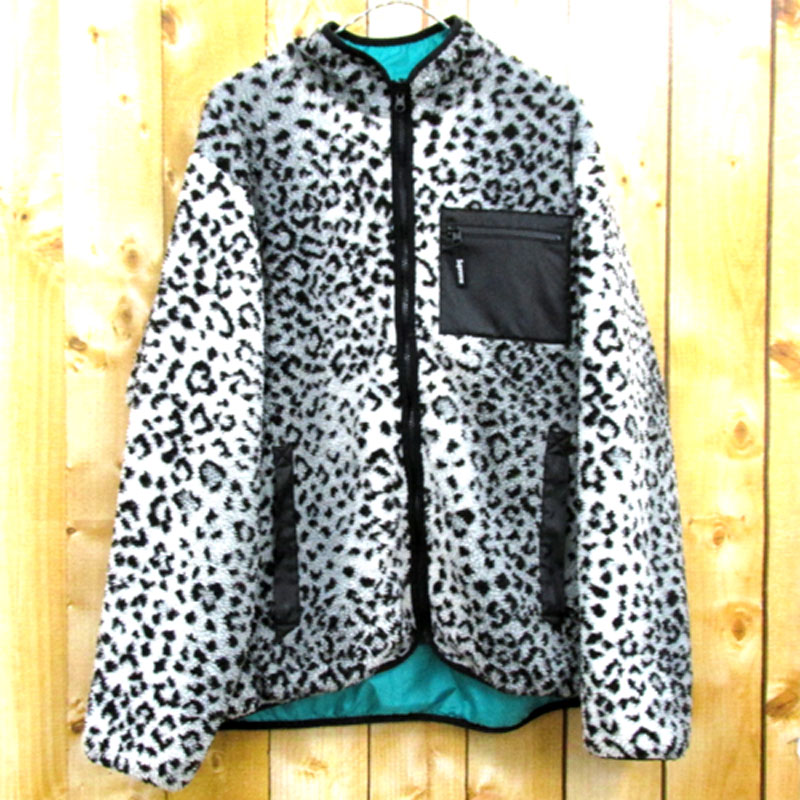 Supreme シュプリーム Leopard Fleece Reversible JKT/サイズ：XL/カラー：ブラック×ホワイト/ストリート【山城店】