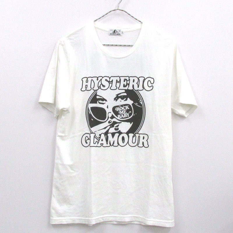   HYSTERIC GLAMOUR ヒステリックグラマー ROCK ME BABY Tシャツ サイズ：M/カラー：白/半袖プリント/Tee/ドメス【山城店】