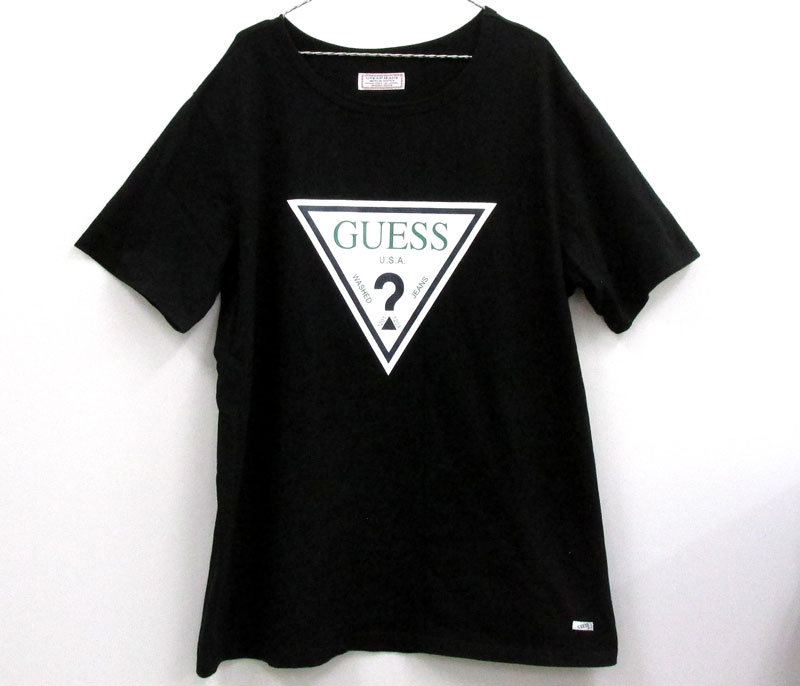 GUESS JEANS ゲスジーンズ 半袖Tシャツ サイズ：L/カラー：黒/ロゴ/プリント/ストリート【山城店】