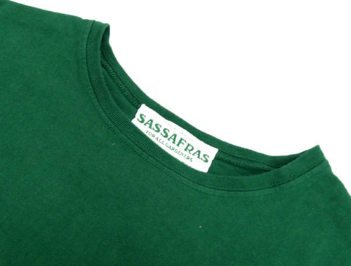 SASSAFRAS ササフラス SF LOGO TYPE Tee SFロゴタイプ Tシャツ サイズ：S/カラー：グリーン/半袖/アメカジ【山城店】