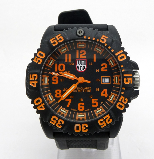 【中古】LUMINOX 3050 時計 メンズ/ルミノックス/ネイビーシールズ/カラー：ブラック×オレンジ【山城店】