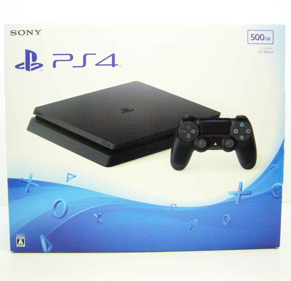 【中古】SONY PlayStation 4 500GB ジェット・ブラック （CUH-2000AB01）【橿原店】