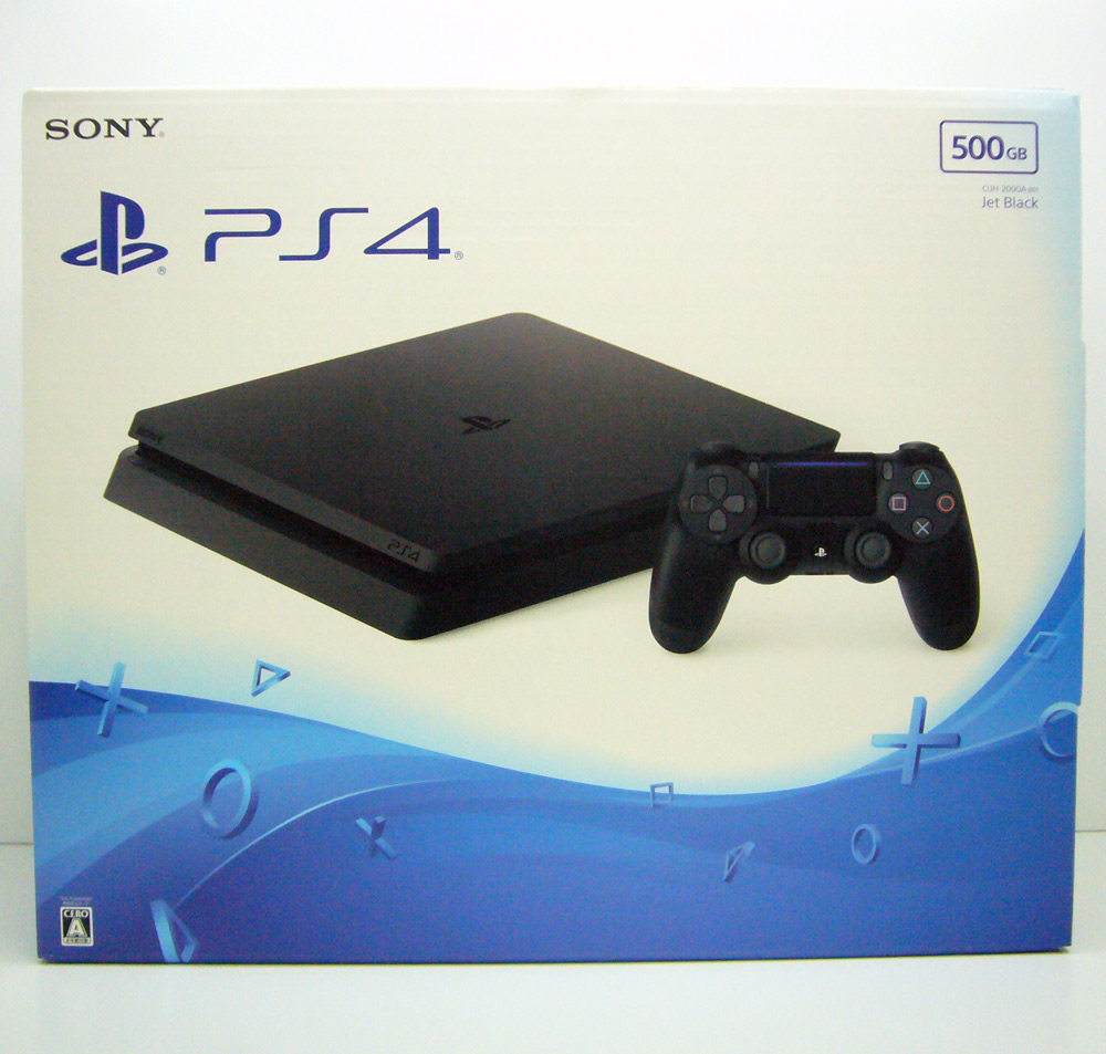 【中古】SONY PlayStation 4 500GB ジェット・ブラック （CUH-2000AB01）【橿原店】