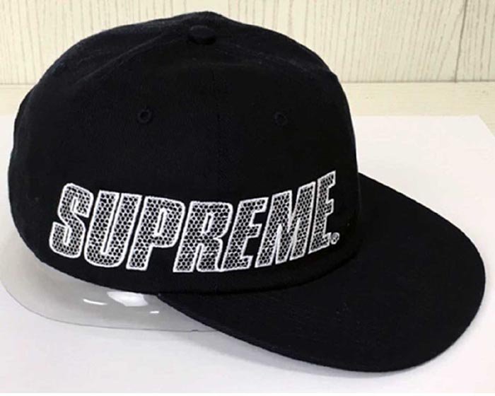 【中古】Supreme/シュプリーム/Side Banner 6-panel Cap Navy/16ＡＷ/半タグ付き/ネイビー/紺色/キャップ/帽子/ファッション小物/スナップバック/フリーサイズ/アジャスター/ロゴ刺繍【山城店】