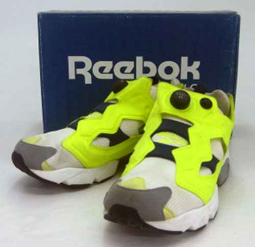 【中古】Reebok/INSTAPUMP FURY OG Jackie Chan/リーボック/インスタポンプフューリー ジャッキー・チェン/M40935/28.5ｃｍ/色：黄×白×紺×灰/スニーカー/復刻/オリジナルカラー/ランニング/蛍光色/靴/シューズ【山城店】