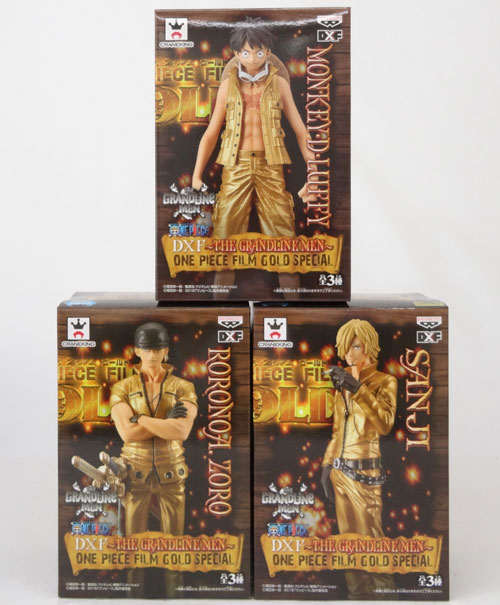 【中古】バンプレスト ワンピース DXF ～THE GRANDLINE MEN～ ONE PIECE FILM GOLD SPECIAL  全3種セット【山城店】