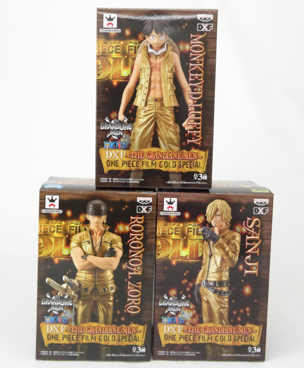 【中古】バンプレスト ワンピース DXF ～THE GRANDLINE MEN～ ONE PIECE FILM GOLD SPECIAL  全3種セット【山城店】