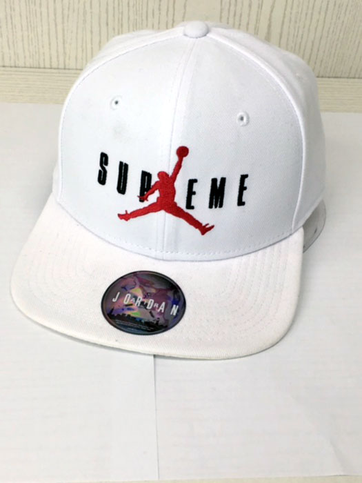 【中古】SUPREME/Supreme/シュプリーム/15AW/Jordan 6-Panel cap snap back/ナイキ/エアジョーダン/帽子/キャップ/ファッショ小物/スナップバック/フリーサイズ/ベイスボール/ホワイト/白 【山城店】