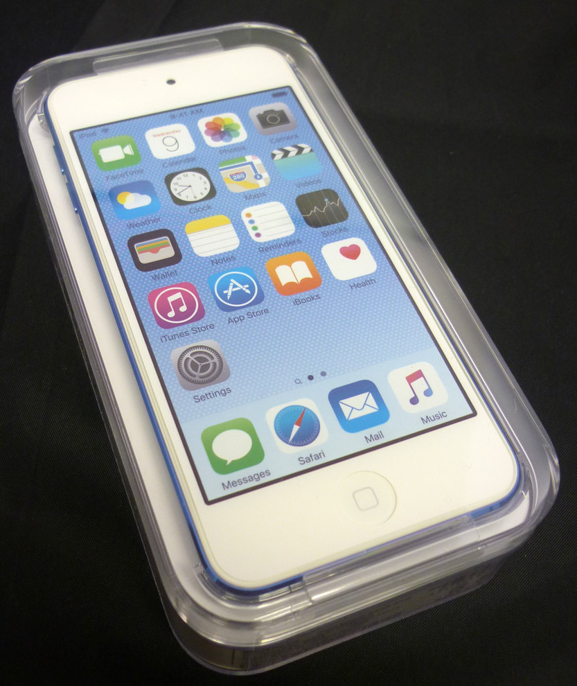【中古】未使用品をお求めの方にお奨め！！ アップル Apple iPod touch 32GB 第6世代 2015年モデル MKHV2J/A A1574 ブルー[169]【福山店】