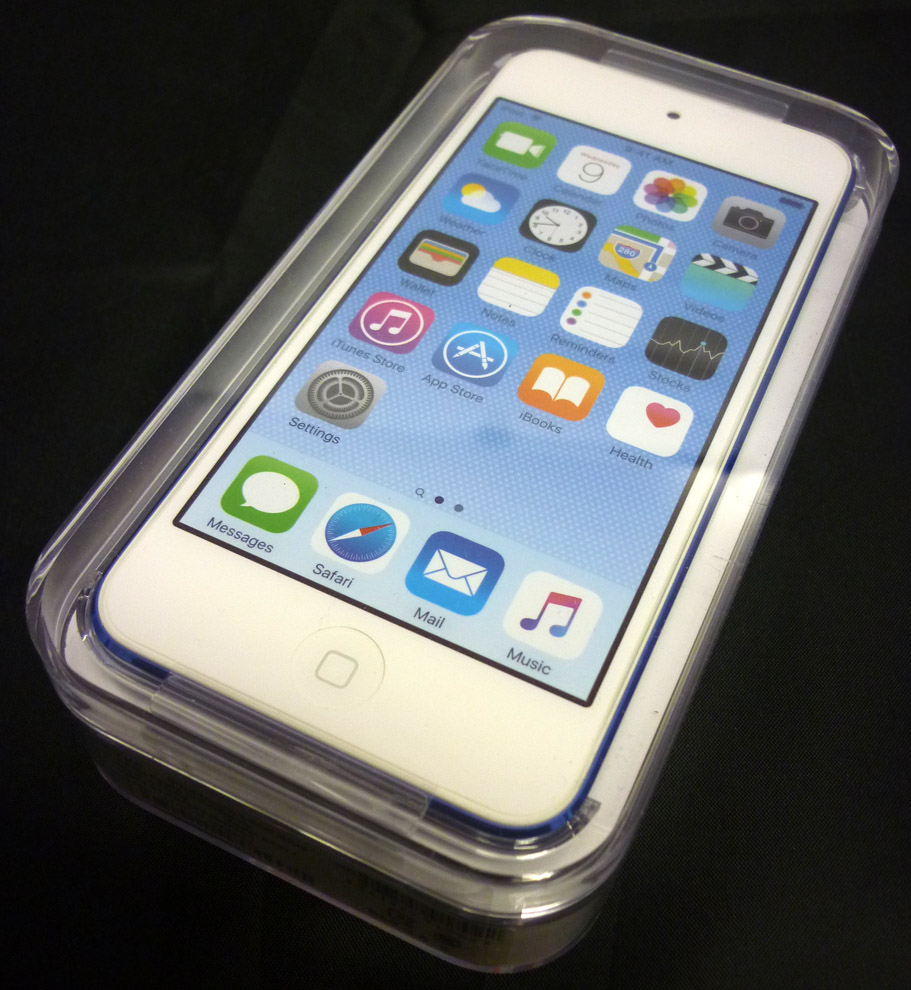 【中古】未使用品をお求めの方にお奨め！！ アップル Apple iPod touch 64GB 第6世代 2015年モデル MKHE2J/A A1574 ブルー[169]【福山店】