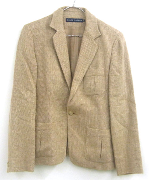 【中古】RALPH LAUREN/ラルフローレン/ウール ジャケット/サイズ：11/カラー：ベージュ/ラルフ/テーラード/ジャケット【山城店】