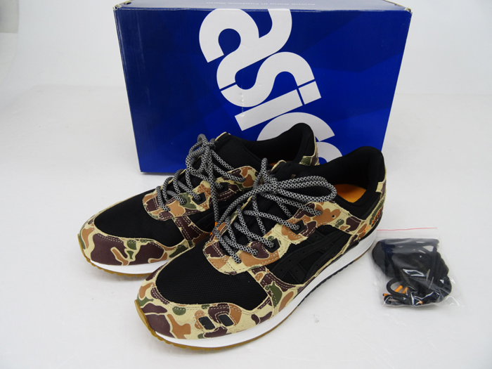 【中古】asics atmos アシックス アトモス/GEL LYTE 3 ゲルライト3/品番：TQ6H2Q サイズ：27cm カラー：グリーン×ブラック/カモフラ/迷彩/スニーカー/ダックカモ/コラボ/ランニング/靴/シューズ【山城店】