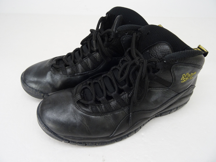 【中古】NIKE ナイキ/AIR JORDAN 10 RETRO エアジョーダン10レトロ/品番：310805-012 サイズ：28cm カラー：BLACK/BLACK-DARK GREY-METTALIC GOLD/バッシュ/CITY PACK/スニーカー/マイケルジョーダン/グリッター/靴/シューズ【山城店】