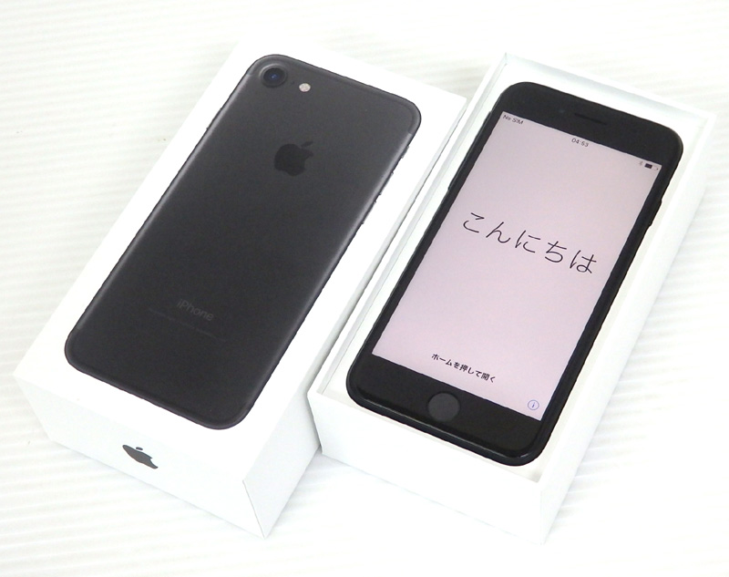 【中古】使用感の少ない極上美品です!!au iPhone7 128GB ブラック MNCK2J/A 白ロムApple アップル アイフォン スマートフォン【米子店】