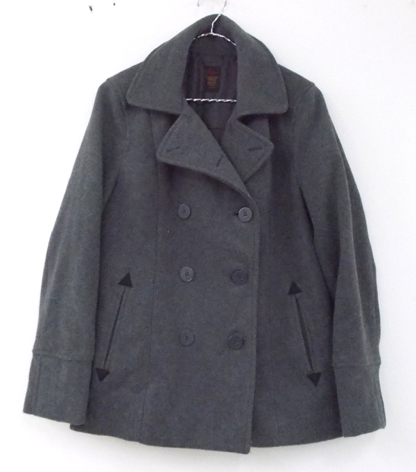 【中古】Ungrid アングリッド / ウール Pコート 111430013101/サイズ：S/カラー：GRAY/14AW/グレー/ベーシック/いかりモチーフ【山城店】