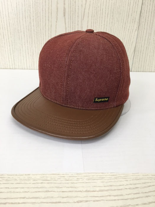 【中古】シュプリーム/Supreme/SUPREME/帽子/CAP/キャップ/Small Box Logo/スモールボックスロゴ/エンジ/バーガンディー/ストリート/スケーター/6－Panel/パネルFREE/メンズ古着【山城店】